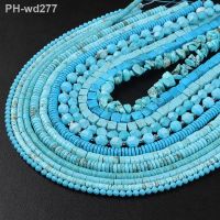 New Arrival Natural Stone Bead Blue Turquoises Flat Rondelle Round Square Shape Loose Spacer Beads For Jewelry Making Accessori