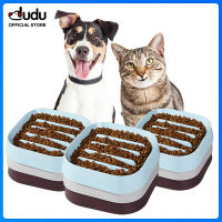 【DUDU Pet】Pet สุนัขกันสำลักชามเครื่องให้อาหารแบบช้าลูกสุนัขแมวกินจานชามป้องกันการกลืนคำโตอาหารเครื่องให้อาหารแผ่นอาหารสุนัขแมวชาม