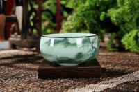 【✲High Quality✲】 wentuj ศิลาดลจาก Longquan เครื่องถ้วยชามถ้วยชาพอร์ซเลนปลาทอง Teacups 60มล. เหล้าองุ่นศิลาดลกระบอกใส่ชา S