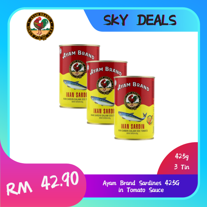 [Expired between 812 months] Ayam Brand Sardines in Tomato Sauce
