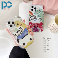 เคสโทรศัพท์ TPU สบู่รูปหมีเป็ดโดนัลด์น่ารักสำหรับ Huawei P30 Pro P30 P40 Pro P40 P50 Pro P50 P40 Liteกันกระแทกทนทานต่อการตก