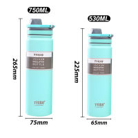 Portable Thermos Bottle 530750ML Stainless Steel Vacuum Flasks Double Walled Water Bottle Insulated Cold and Hot Sports Cup