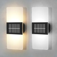 2Packs 12LED 16LED Solar Wall Light Auto On Off Acrylics Waterproof For Garden Courtyard Corridor Balcony Backyard Night Lamp