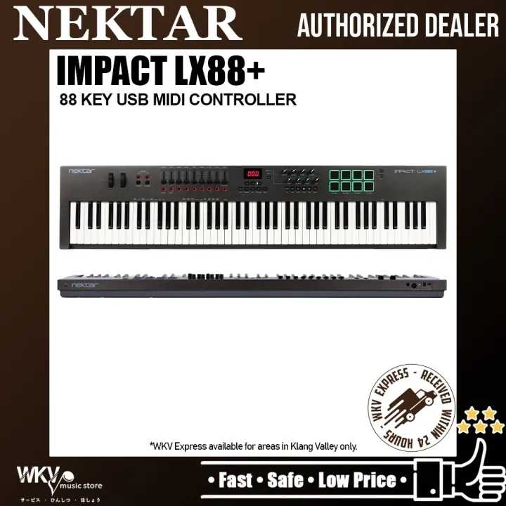 Nektar Impact LX88+ 88Key Velocity Sensitive Semi Weighted USB Keyboard Controller (LX88