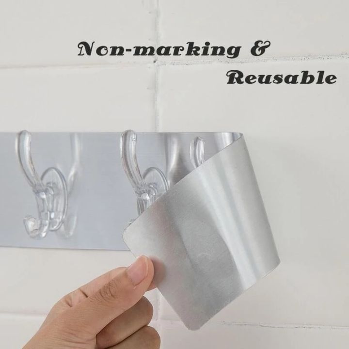 transparent-non-marking-sticking-adhesive-door-wall-hangers-hooks-silicone-storage-hanging-ba