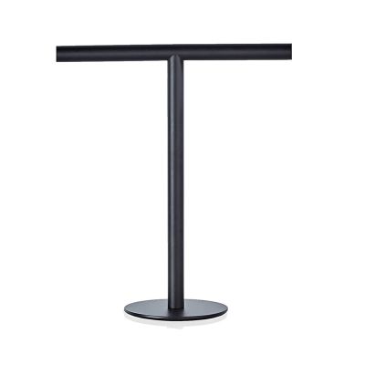 Modern Portable Hand Towel Holder Stand for Bathroom Stainless Steel Countertop Towel Rack Stand Brushed Matte Black