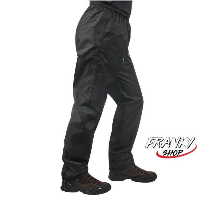 พร้อมส่ง-กางเกงสวมทับกันน้ำ-สำหรับผู้ชายใส่เดินป่า-mens-waterproof-hiking-overtrousers-nh500-imper