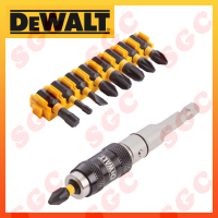 DeWALT DT70518T DeWALT ชุดดอกไขควง 10 ชิ้น พร้อมหัวจับดอก DeWALT ดอกไขควง 10 ตัวชุด พร้อมหัวจับดอก DeWALT ชุดดอกขันสกรู