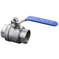 1PCS Female Stainless Steel SS304 2P Full Port Ball Valve with Vinyl Handle Thread Valves  1-1/4" Valves