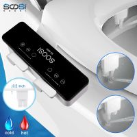 Soosi Bidet Toilet Seat Attachment Non-Electric Mechanical Bathroom Washing Dual Nozzle Sprinkler Fresh Water Sprayer Hot &amp; Cold