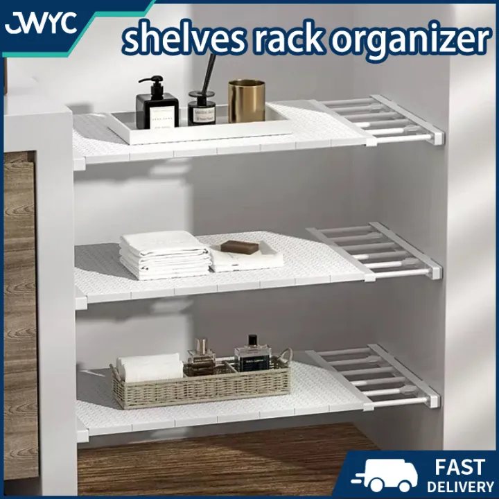 Kitchen Bathroom Under Sink Organizer Retractable Stainless Steel