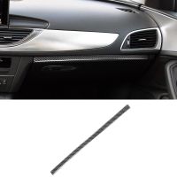 For Audi A6 S6 C7 A7 S7 4G8 2012-2018 Accessories Carbon Fiber Interior Car Co-Pilot Seat Storage Box Decor Sticker Trim Strip