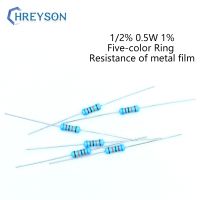 100Pcs 1/2W Metal Film Set Of Resistor 0R-22M 1 Tolerance 180K 300K 620K 1M 1.5M 4.7M 9.1M 10M 10 Ohm Electronics Resistance