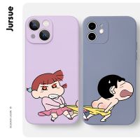 Ready Stock! JURSUE เคสคู่ เคสไอโฟน คู่รัก กันกระแทกซิลิโคนนุ่มการ์ตูนน่ารักตลก เคสโทรศัพท์ Compatible for iPhone 14 13 12 11 Pro Max SE 2020 X XR XS 8 7 6 6S Plus พลัส XYH354