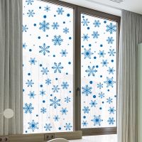 181pcs Christmas Snowflake Stickers Shop Nursery Window Glass Doors Decoration Self adhesive Static Stickers