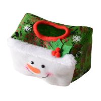 【CW】 Christmas Tissue Box Cover Cute Tissue Case Paper Towel Case Holder For Office Kitchen Living Room