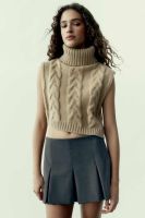 ✧♛♚ ZARA new autumn and winter TRF womens high-waisted wide pleated pants skirt skirt 8338501922