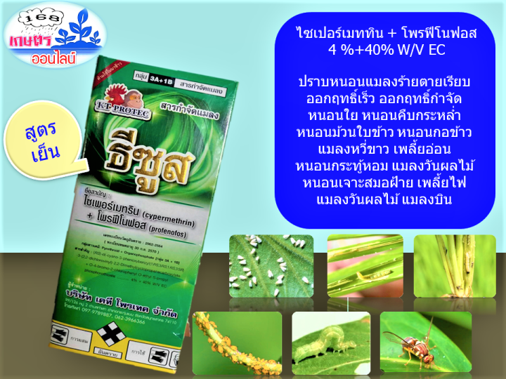 ยกลัง-12-ขวดธีซูส-1-ลิตร-โพรฟิโนฟอส-ไซเพอร์เมทริน-สารป้องกันกำจัดแมลง-น็อค-ดูดซึม-สูตรเย็น-กำจัดหนอนห่อใบข้าว-หนอนกอข้าว-เพลี้ยไฟ-ไรแดง