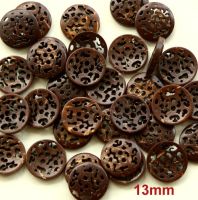 50pcs/lot size:13-15mm Dark Brown Color Coconut Button Bulk Buttons for Craft Sewing Accessories (KK-102) Haberdashery