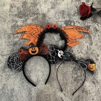 Halloween headdress funny little devil wings headband pumpkin spider ghost headband hairpin decoration girl hair accessories