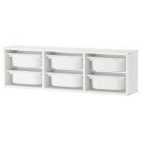 [สอบถามสต๊อคก่อนสั่งซื้อนะคะ!] IKEA TROFAST ทรูฟัสท์ ที่เก็บของแขวนผนัง, ขาว/ขาว, 99x21x30 ซม. อิเกีย ของแท้100%