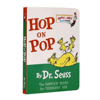 Hop On Popภาษาอังกฤษรุ่นแรกJumps Overและเหนือพ่อเด็กหนังสือหนังสือภาพเด็กDr. Seuss Series Dr. Seuss Liao Caixingรายการหนังสือ2-5ปีเด็กBabตรัสรู้หนังสือกระดาษแข็ง