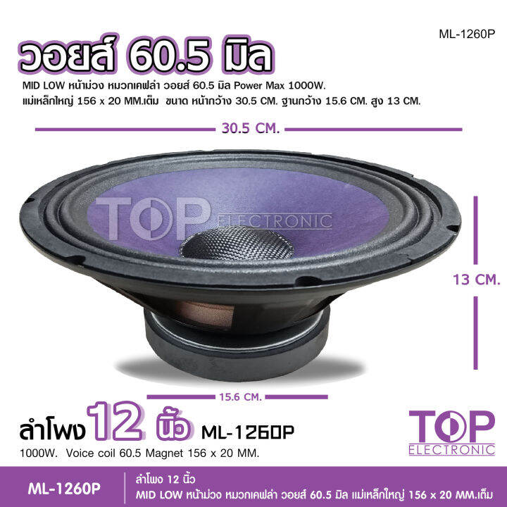 top-12นิ้วลำโพงเสียงกลางมิดโล-แม่เหล็ก156-20มิล-วอยส์60-5มิล-mid-low-ดอกลำโพง-เสียงชัด-มิดโลมาเต็มๆ-ความไวสูง-แม่เหล็กใหญ่-จำนวน-1-ดอก-ลำโพงมิดโล