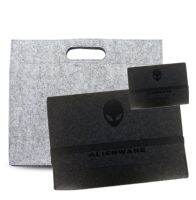 [ขายดี P] กระเป๋าสักหลาดเฟ็ลทพกพาใหม่สำหรับ Alienware X15 M15 X17 R1 R2 M17 R4 Area-51M 15.6 17.3นิ้วแขนซับในกระเป๋าถือแล็ปท็อปแพ็คพาวเวอร์แพ็คขนาด18.4นิ้ว