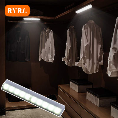 Hot RYRA 10 Led Wireless Motion Sensor ไฟโคมไฟเหนี่ยวนำอินฟราเรด Ultra Bright Light ห้องครัวตู้ตู้เสื้อผ้าโคมไฟตู้เสื้อผ้า Lights