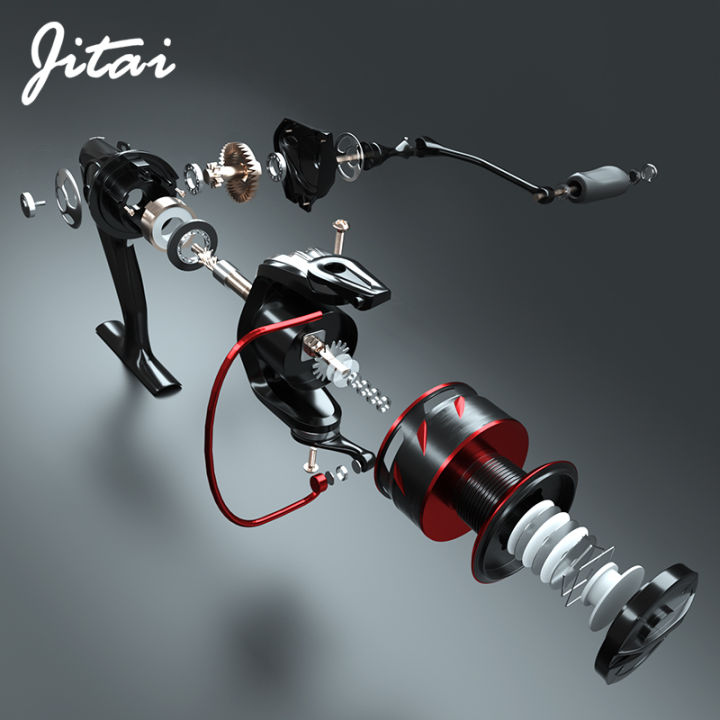 jitai-meteor-spinning-reel-aluminium-handle-max-drag-8kg-9-1bb-and-spool-5-2-1-speed-multicolor-wheel-carp-fishing-reels