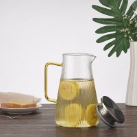 Heat-resistant High Borosilicate Kettle Household Cool White Kettle Duckbill Cooling Kettle Set Glass Cold Kettle Water Cup Set