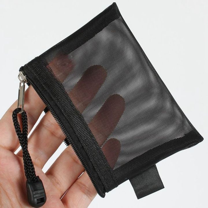 liuxingyu-กระเป๋าลิปสติกแฟชั่นแบบลำลองกระเป๋าเครื่องสำอางแบบตาข่ายโปร่งใสกระเป๋าสตางค์ขนาดเล็ก-tas-berkas-ไนล่อนกระเป๋าใส่บัตรเครดิต-id-กระเป๋าซิปขนาดเล็กกระเป๋าที่จัดเก็บตาข่าย-dompet-koin-ขนาดเล็ก