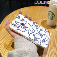 Jjlingji เคสสำหรับ Vivo V11i V11 Pro Z3i Z3น่ารักลายการ์ตูนน่ารักรูปหงส์ขาวสวยงามดีไซน์ใหม่ด้านข้างเคสโทรศัพท์ซิลิโคนฝาปิดเลนส์เต็มรูปแบบเคสป้องกันกล่องกันกระแทกกล้องถ่ายรูป