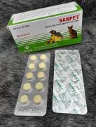 Thuốc tẩy giun sán - lãi cho chó mèo - 1 vỉ 10 viên Hanvet Sanpet