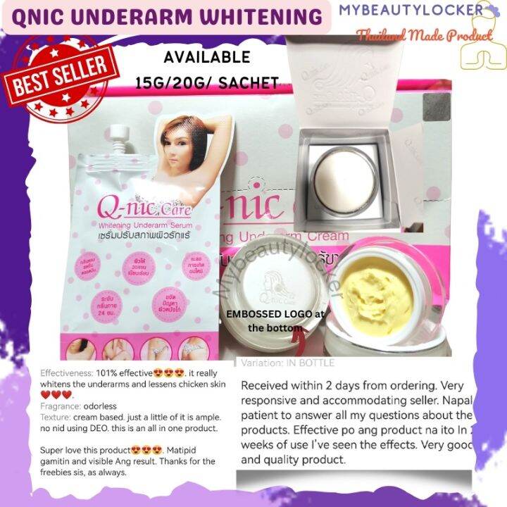 Qnic Care Underarm Whitening Cream 15grams Original from Thailand Best ...