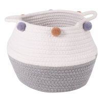 Woven Cotton Rope Hamper, for Dirty Clothes, Toys, Blanket Storage in Bedroom, Living Room and Nursery Room