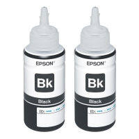 Epson หมึกแท้ T664Bk ไม่มีกล่อง แพ็ค 2 ใช้กับพริ้นเตอร์อิงค์เจ็ท เอปสัน L100/120/200/110/210/300/350/355/550/555/1300 (Tank)