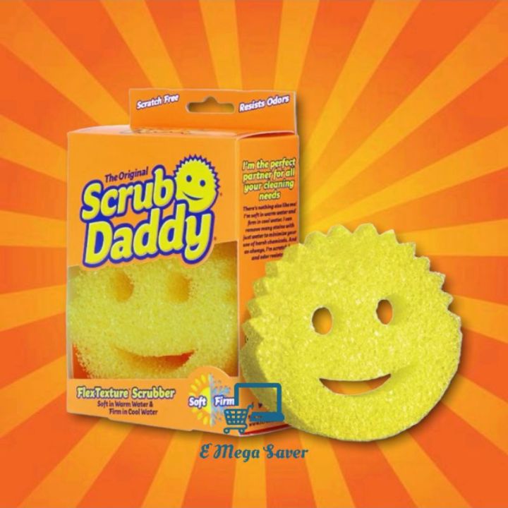 Original Scrub Daddy-Flex Texture Sponge, Soft in Warm Water, Firm