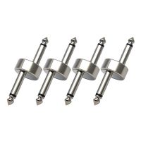 4pcs/lot 6.35mm guitar effect pedal connector Z type audio adaptors connecting jack-SILVER