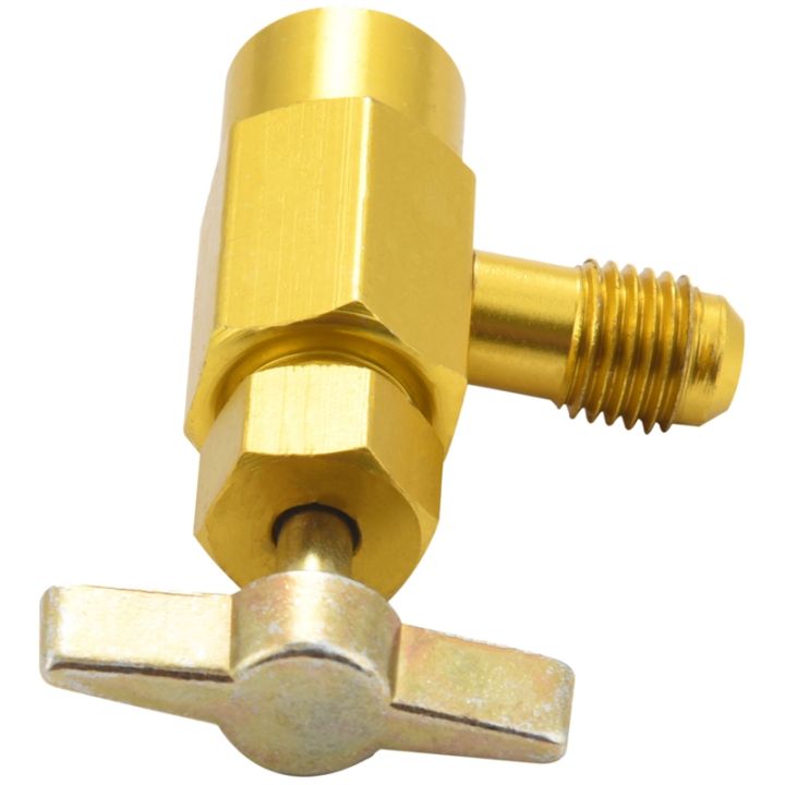 1-4-sae-m14-thread-adapter-r-134a-automotive-air-conditioner-refrigerant-can-dispensing-bottle-tap-opener-valve
