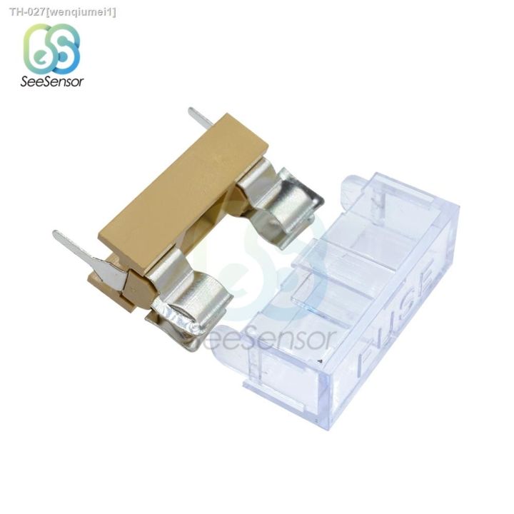 10pcs-lot-5x20mm-250v-6a-fuse-holders-5x20-insurance-tube-socket-fuse-holder-pcb-panel-mount-with-transparent-cover