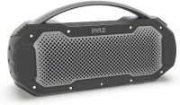 Pyle Portable Wireless Bluetooth Loud Streaming Speaker w/Deep Bass Hands-Free Microphone w/TWS Stereo Sound Function - IPX6 Waterproof Outdoor Speaker, 8H Playtime, AUX, BT Range 32+ ft - PCMPSB1BK