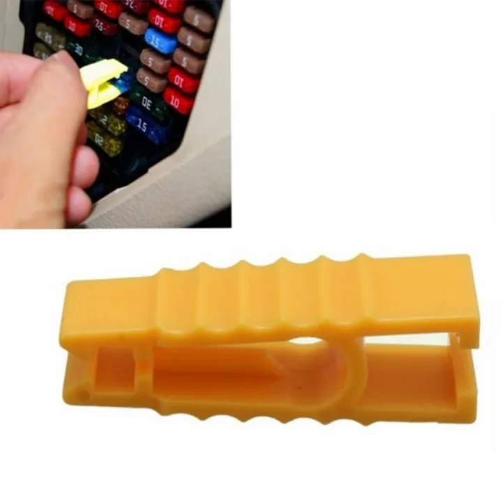 Universal Car Fuse Puller Yellow Automobile Fuse Clip Tool Extractor