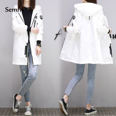Semfri Jacket Women  Autumn Winter Chaqueta Mujer Plus Size Slim Baseball Clothes K Pop Medium Length Windbreaker Coats
