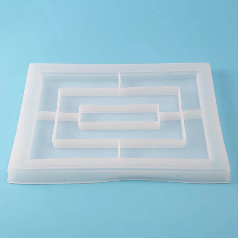 Rectangle Rolling Tray Resin Mold, Silicone Tray Mold With Edges