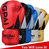 【LZ】❉  Luvas de couro para adultos alta qualidade MMA Muay Thai Boxe Mitts Sanda Equipamentos 8 10 12 6OZ Boks Mulheres Homens