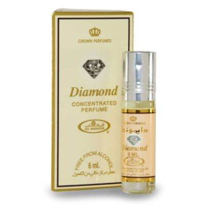 น้ำหอมอาหรับ​ Diamond Al rehab​ perfume​ Oil​ 6ml​ น้ำหอม​ผู้ชาย​ น้ำหอมผู้หญิง แท้ น้ำหอมลูกกลิ้ง น้ำหอมพกพา