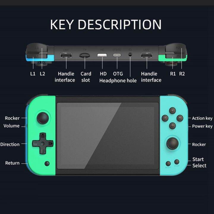 powkiddy-x51-handheld-game-console-5-inch-ips-hd-gba-64g-10-simulator-two-player-war-rocker-arcade-mini-portable-game-console