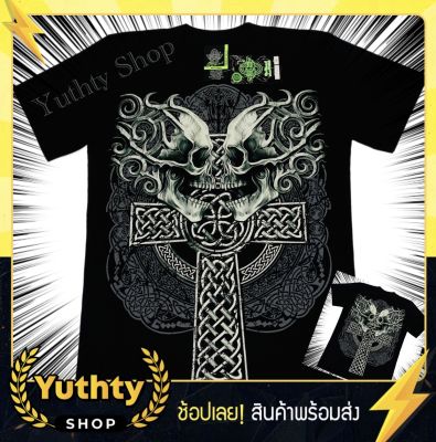 Rock Eagle งานแท้ เสื้อยืด ลายยมทูต T-Shirt 3D เสื้อเรืองแสง เสื้อวง เสื้อแฟชั่น เสื้อวินเทจ เสื้อวินเทจ90 เสื้อวงวินเทจ90 ใส่ได้ทั้งชายและหญิง