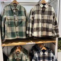 ♟UNIQLO เสื้อเงาของผู้ชายฤดูใบไม้ร่วงและฤดูหนาวห้องลองเสื้อ U449618แจ็คเก็ตลายสก๊อตขนสัตว์หลวม/459591